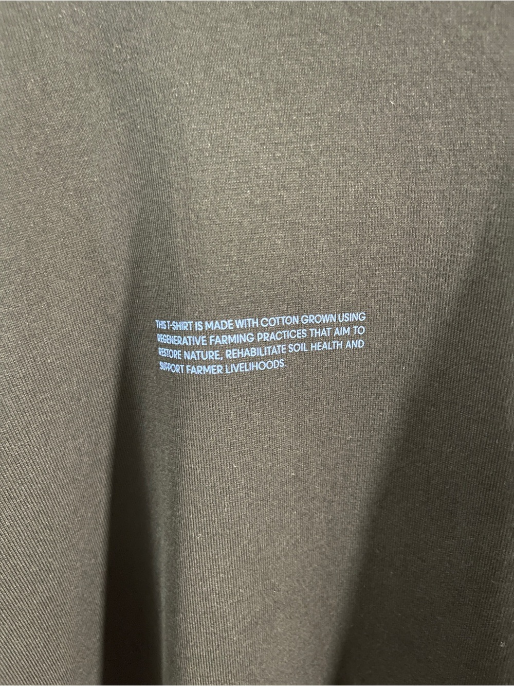 PANGAIA Black Short-Sleeve Tee with Small Blue Print - Picture 8 of 8